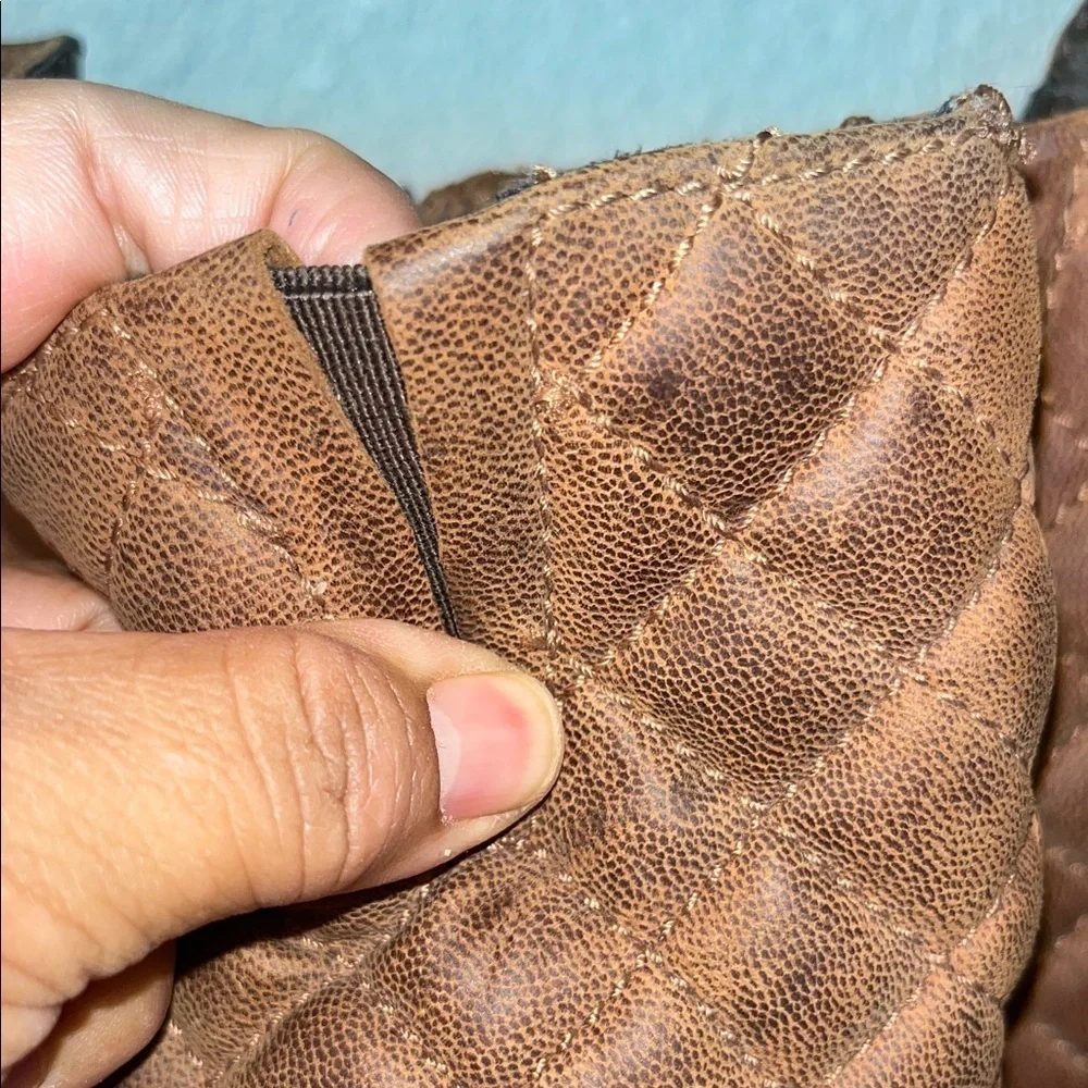 Steve Madden Brown Quilted Over the Knee Boots used good condition